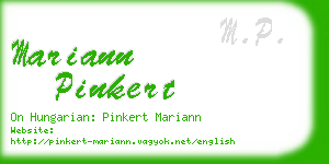 mariann pinkert business card